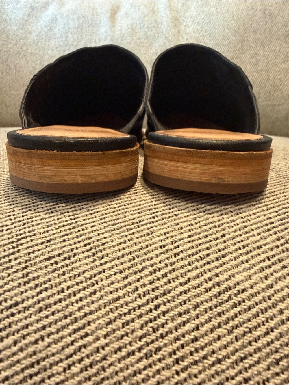 Frye Black Leather Slide Mule - Picture 5 of 7